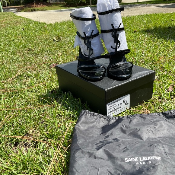 Saint Laurent YSL open toe heels - Picture 2 of 2